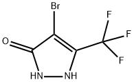 3H-Pyrazol-3-one, 4-bromo-1,2-dihydro-5-(trifluoromethyl)- Struktur