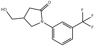 2-Pyrrolidinone, 4-(hydroxymethyl)-1-[3-(trifluoromethyl)phenyl]- Struktur