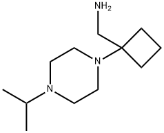 (1-(4-Isopropylpiperazin-1-yl)cyclobutyl)methanamine 结构式