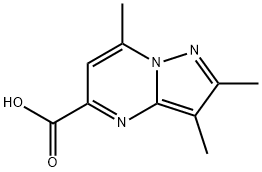 2,3,7-trimethylpyrazolo[1,5-a]pyrimidine-5-carboxylic acid Struktur