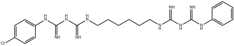 N1-(4-chlorophenyl)-3,12-diimino-N14-phenyl-2,4,11,13-Tetraazatetradecanediimidamide Structure