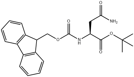 TERT-BUTYL (2S)-3-CARBAMOYL-2-({[(9H-FLUOREN-9-YL)METHOXY]CARBONYL}AMINO)PROPANOATE 结构式