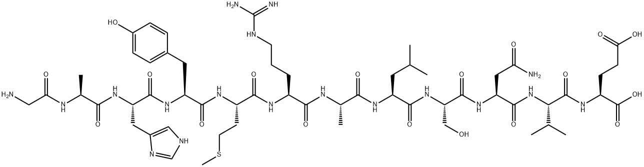 GLY-ALA-HIS-TYR-MET-ARG-ALA-LEU-SER-ASN-VAL-GLU, 152846-14-5, 结构式