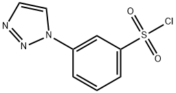 3-(1H-1,2,3-triazol-1-yl)benzene-1-sulfonyl chloride 结构式