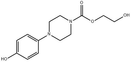 2-hydroxyethyl 4-(4-hydroxyphenyl)piperazine-1-carboxylate Structure