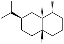 [1R,4aβ,(+)]-Decahydro-1α,8aα-dimethyl-7β-(1-methylethyl)naphthalene Structure