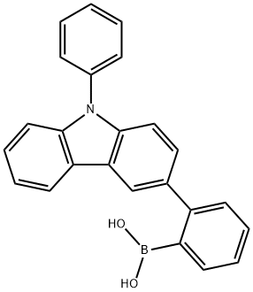 2-(9-苯基-9H-咔唑-3-基)苯基]硼酸,1547397-10-3,结构式