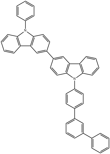 N-phenyl-N'-(4-m-terphenyl)-3,3'-biscarbazole Struktur