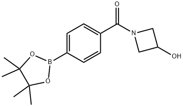 Methanone, (3-hydroxy-1-azetidinyl)[4-(4,4,5,5-tetramethyl-1,3,2-dioxaborolan-2-yl)phenyl]- Structure