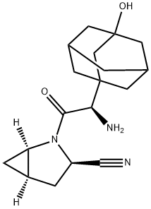 (1R,3R,5R)-2-[(2R)-2-氨基-2-(3-羟基-1-金刚烷基)-1-羰基乙基]-2-氮杂双环[3.1.0]己烷-3-腈(沙格列汀中间体对应杂质), 1564265-95-7, 结构式