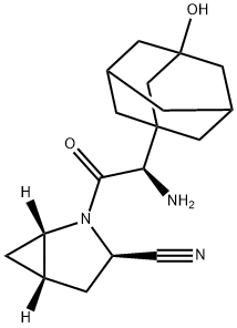 2-Azabicyclo[3.1.0]hexane-3-carbonitrile, 2-[(2R)-2-aMino-2-(3-hydroxytricyclo[3.3.1.13,7]dec-1-yl)acetyl]-, (1S,3R,5S)- Struktur