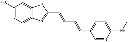 6-Benzothiazolol, 2-[(1E,3E)-4-[6-(methylamino)-3-pyridinyl]-1,3-butadien-1-yl]- Structure