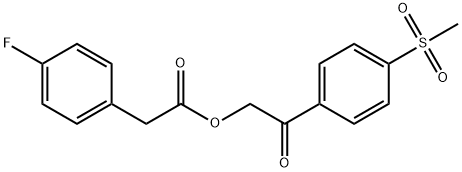 2-(4-(methylsulfonyl)phenyl)-2-oxoethyl 2-(4-fluorophenyl)aceta(WXFC0207) Struktur