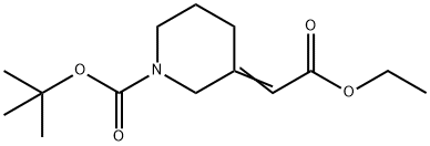 Ethyl 2-(1-Boc-3-piperidylidene)acetate Struktur