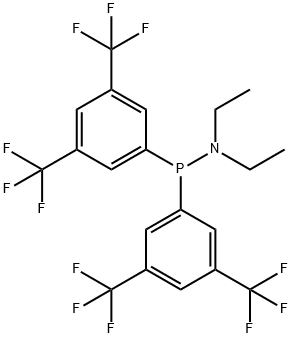 Phosphinous amide, P,P-bis[3,5-bis(trifluoromethyl)phenyl]-N,N-diethyl- Structure