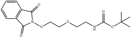 Carbamic acid, N-[2-[2-[(1,3-dihydro-1,3-dioxo-2H-isoindol-2-yl)oxy]ethoxy]ethyl]-, 1,1-dimethylethyl ester 结构式