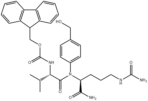 Fmoc-Val-Cit-PAB, 159858-22-7, 结构式