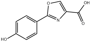 4-Oxazolecarboxylic acid, 2-(4-hydroxyphenyl)- Structure