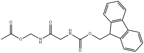 ({N-[(9H-Fluoren-9-ylmethoxy)carbonyl]glycyl}amino)methyl acetate Structure