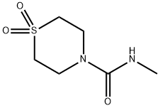 4-Thiomorpholinecarboxamide, N-methyl-, 1,1-dioxide,1603196-62-8,结构式