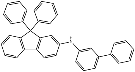 N-([1,1'-biphenyl]-3-yl)-9,9-diphenyl-9H-fluoren-amine Struktur
