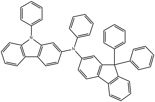 N-(9,9-diphenyl-9H-fluoren-2-yl)-N,9-diphenyl-9H-carbazol-2-amine 结构式