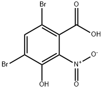 Benzoic acid, 4,6-dibromo-3-hydroxy-2-nitro- Struktur