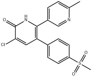 [2,3'-Bipyridin]-6(1H)-one, 5-chloro-6'-methyl-3-[4-(methylsulfonyl)phenyl]- Struktur