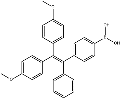 (4-(2,2-双(4-甲氧基苯基)-1-苯基乙烯基)苯基)硼酸 结构式
