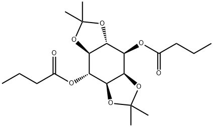 2,3:5,6-Bis-O-(1-methylethylidene)-D-myo-inositol 1,4-dibutanoate Structure