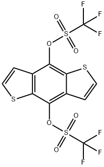 Methanesulfonic acid, 1,1,1-trifluoro-, 1,1'-benzo[1,2-b:4,5-b']dithiophene-4,8-diyl ester Structure