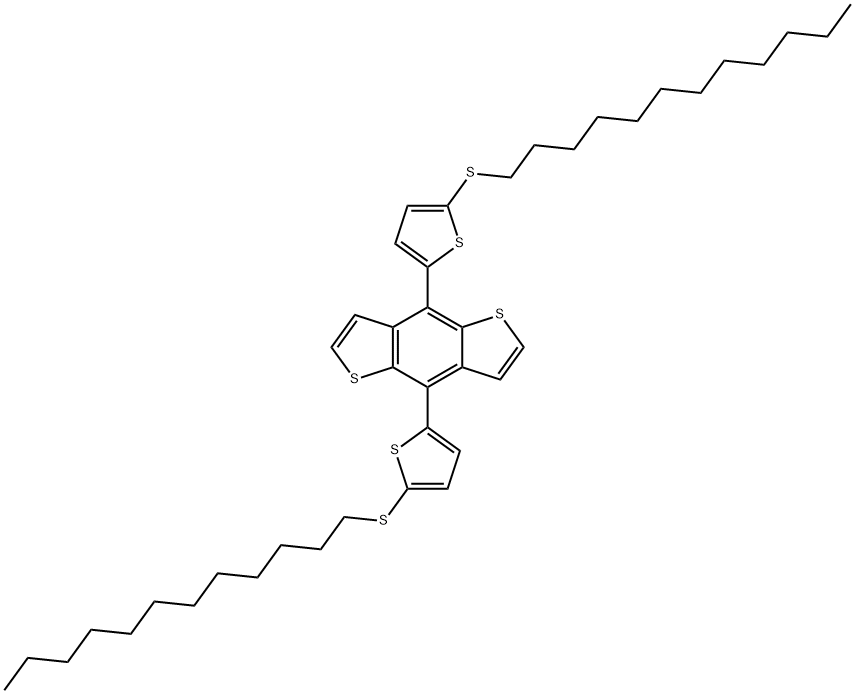 4,8-BIS(5-(DODECYLTHIO)THIOPHEN-2-YL)BENZO[1,2-B:4,5-B']DITHIOPHENE,1620482-25-8,结构式