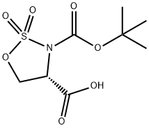 1,2,3-Oxathiazolidine-3,4-dicarboxylic acid, 3-(1,1-dimethylethyl) ester, 2,2-dioxide, (4S)- Struktur