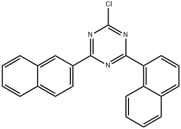 1,3,5-Triazine, 2-chloro-4-(1-naphthalenyl)-6-(2-naphthalenyl)- Struktur