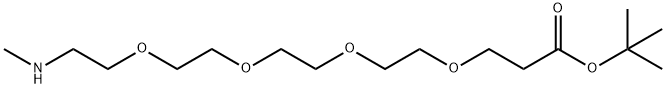 甲基氨-三聚乙二醇-丙酸叔丁酯, 1621616-14-5, 结构式