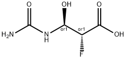 Propanoic acid, 3-[(aminocarbonyl)amino]-2-fluoro-3-hydroxy-, (2R,3S)-rel- Structure