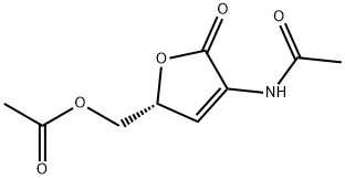 2-acetamido-5-O-acetyl-2,3-dideoxy-L-glyceropent-2-eno-1,4 化学構造式