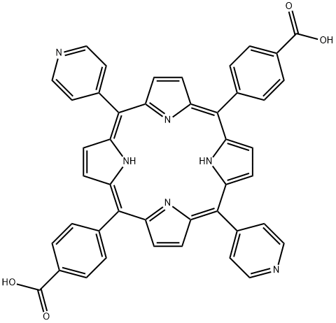 4,4'-(10,20-di-4-pyridinyl-21H,23H-porphine-5,15-diyl)bis-Benzoic acid Structure