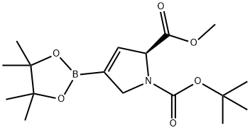 1H-Pyrrole-1,2-dicarboxylic acid, 2,5-dihydro-4-(4,4,5,5-tetramethyl-1,3,2-dioxaborolan-2-yl)-, 1-(1,1-dimethylethyl) 2-methyl ester, (2S)-|1-(叔丁基) 2-甲基 (S)-4-(4,4,5,5-四甲基-1,3,2-二氧硼杂环戊烷-2-基)-2,5-二氢-1H-吡咯-1,2-二甲酸酯