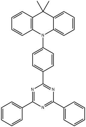 9,9-ジメチル-10-[4-(4,6-ジフェニル-1,3,5-トリアジン-2-イル)フェニル]アクリダン 化学構造式