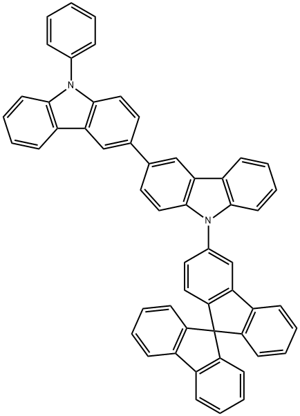 3,3'-Bi-9H-carbazole, 9-phenyl-9'-(9,9'-spirobi[9H-fluoren]-3-yl)- 结构式