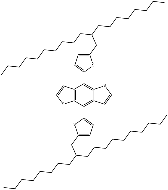 Benzo[1,2-b:4,5-b']dithiophene, 4,8-bis[5-(2-octyldodecyl)-2-thienyl]- 结构式