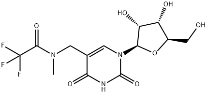 5-(N-Methyl-N-trifluoromethylacetyl)aminomethyl uridine Struktur