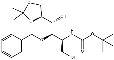 D-Galactitol, 2-deoxy-2-(1,1-dimethylethoxy)carbonylamino-5,6-O-(1-methylethylidene)-3-O-(phenylmethyl)- Structure