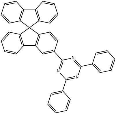 1,3,5-Triazine, 2,4-diphenyl-6-(9,9'-spirobi[9H-fluoren]-3-yl)- Structure
