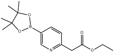 Ethyl 2-(5-(4,4,5,5-tetramethyl-1,3,2-dioxaborolan-2-yl)pyridin-2-yl)acetate Struktur
