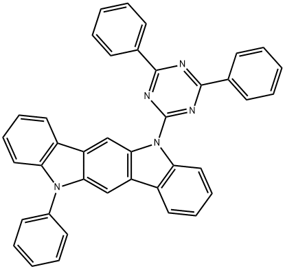 6-(4,6-二苯基-[1,3,5]三嗪-2-基)-12-苯基-6,12-二氢-6,12-重氮茚并[1,2-B]芴 结构式