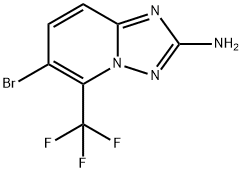 6-bromo-5-(trifluoromethyl)-[1,2,4]triazolo[1,5-a]pyridin-2-amine(WXFC0477) Struktur