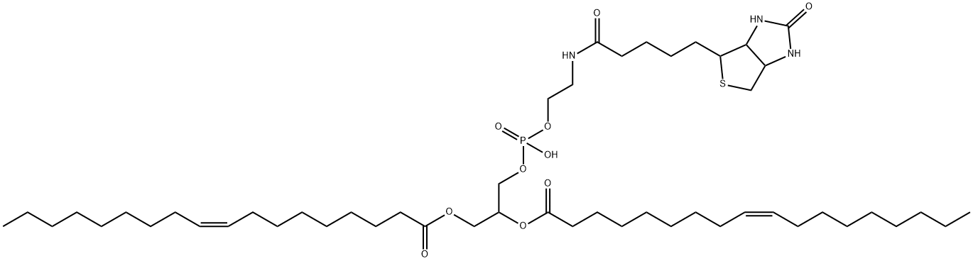 1,2-Dioleoyl-sn-glycero-3-phosphatidylethanolamino (+)-biotin,165191-88-8,结构式