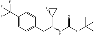 2(R)-[1(R)-(Boc-Amino)-2-(p-trifluoromethylphenyl)-ethyl]-oxirane Struktur
